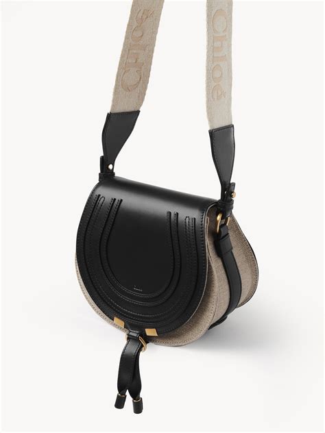 chloe bag tassel|Small Marcie saddle bag in linen & soft leather .